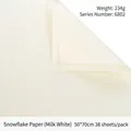 Creamy white 50x70cm floral tissue paper 38 sheets for bouquet gift packaging - 50*70cm (38 Sheets/Pack) / Cream