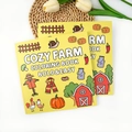 Two Cozy Farm coloring books with bold cartoon farm illustrations on yellow covers - Cozy Farm (TS04-Cozy Farm)