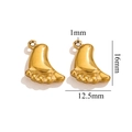 18K gold plated foot-shaped heart charm with 16mm height and 12.5mm width dimensions - Gold Baby Feet