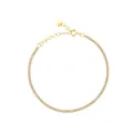 Elegant gold plated S925 sterling silver tennis bracelet with sparkling zircon stones - 925 Silver / 18K Gold White Stone