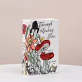 Book-shaped ceramic flower vase featuring Alice Through the Looking-Glass literary art - Mushroom Book