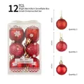 12pcs Bright red Christmas ball ornaments set featuring glittery and matte finishes - 6cm/12Pcs / 6cm Red Box