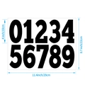 Black 4-inch adhesive vinyl numbers 0-9 for mailbox and cargo sorting stickers - Bold Style Black