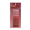 PET Haftnotizen Index-Set im rosa Farbverlauf mit 14cm Lineal, 10 Farben und 200 Blatt - Rot Farbverlauf