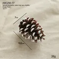 Natural pine cone with white snow effect for Christmas decor, 10.5x7cm size - Large Snowy Pinecone/1pc
