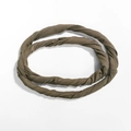 Elastic turban headband set for men in olive green and brown textured fabric - One Size / Hair Band / Army Green
