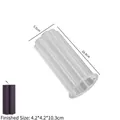 Double cylinder silicone mold for resin candles with vertical stripes and product dimensions - Four-Leaf Clover Cylinder