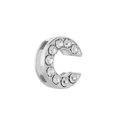 Silver alloy letter C charm with sparkling clear rhinestones for 10mm DIY bracelets - Letter C / 10mm Full Drill Letter / Silver