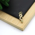 18K gold-plated snake pendant with sparkling zircon inlays and emerald green gemstone eyes - Snake Pave Green Eyes Style