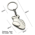 Custom silver airplane keychain made of zinc alloy with 8mm thickness and 36g weight - X-101 3D Aircraft Model