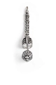Silver retro punk lion head dragon bone chain ring with claw-shaped band design - Lion Head Spine Style (6) / Silver