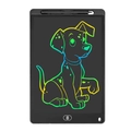 Black LCD writing tablet for kids featuring a colorful dog drawing and stylus - 12 Inch K-Model / Black