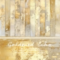 6x6 inch Goldened Echo scrapbooking paper with 12 abstract gold oil painting designs - R2563 24 Sheets