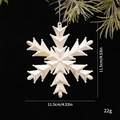 Décoration de Noël flocon de neige blanc et doré de 11,5 cm avec paillettes scintillantes - Flocon de neige - Or antique