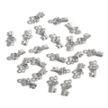 Set of silver vintage style alloy key charms for DIY jewelry making and necklace pendants - 8X16mm (Retro Key)