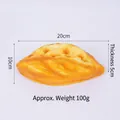 Pan de juguete PU de 20cm blando con corteza dorada y detalles de peso de 100g - 20cm Pan de rombo - Rebote lento