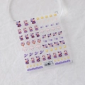 Embossed magic bunny nail sticker TS-2797 featuring purple wizard rabbits and stars - Magic Rabbit (TS-2797)