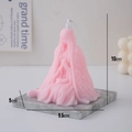 Duftkerze betende Frau in Rosa auf Marmorsockel, 10cm Halloween Dekoration - Groß Rosa (Weißer Pfirsich Oolong)