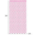 Rosa Fransenvorhang mit Smileys für Partys, 2m Höhe und 1m Breite, Foliendekoration - Roségold Flach
