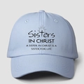 Light blue Sisters In Christ baseball cap with adjustable strap and cotton fabric - Sky Blue