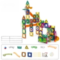 160pcs DIY magnetic tile marble run building block set with assorted colorful track pieces - 160PCS (English Color Box)
