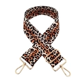 Tracolla regolabile con stampa leopardata e ganci in metallo dorato lucido - Leopardo Sfumato (Stile 4)