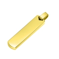 Sleek geometric gold bar pendant necklace for men in polished stainless steel finish - Single Pendant / 5.0mm Thickness / Gold