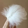 Pasador de pelo de terciopelo blanco con pluma delicada y perla de estilo francés - Pinza para el pelo de pluma de perla de cisne blanco