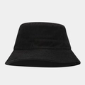Close-up of the black corduroy texture and fine stitching on the stylish bucket hat - Black