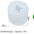 Moule étoile en silicone pour bougies modèle -147 blanc translucide 33x28mm - Moule Étoile (ZW-147) / Blanc