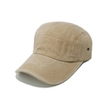 Dettaglio cappello 5-panel kaki con trama in cotone lavato e occhielli laterali - M (56-58cm) / Cachi