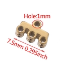 7.5mm gold stainless steel multi-hole jewelry connector with 1mm holes for DIY making - 3-strand / Gold