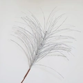 Christmas silver glitter pine needles branch for festive home decoration and floral design - Firework Pick - Aesthetic Silver 48CM