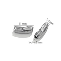 Silver stainless steel Baroque spacer beads for DIY jewelry making with dimensions - Style D / 11x3.5mm / Steel
