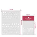 Adesivi per unghie 3D con lune crescenti bianche MM-XX03 con retro adesivo - Mezzaluna (MM-YL01) - Bianco