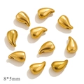 Goldene Edelstahl Wassertropfen Perlen 8x5mm für DIY Schmuckherstellung und Basteln - Wassertropfen / Gold