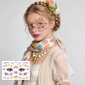 Easter face tattoo stickers with rabbit and egg patterns for party makeup style BF-029 - Happy Bunny and Carrot (BF-029)