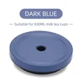 Dark blue 10.1cm straw lid with matte finish for stainless steel pearl milk tea cups - Fits 830ML Cups / Dark Blue