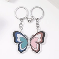 Magnetische vlinder sleutelhanger set van acryl met hartvormige magneten - Vlinder