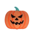 Halloween pumpkin hair claw clip in orange with a spooky Jack-o'-lantern face design - Pumpkin 3