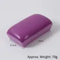Purple slow rebound PU foam toast bread toy measuring 15cm x 8.2cm and weighing 70g - Rectangular Purple Bread