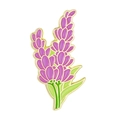 Detaillierte Lavendel Emaille Brosche in Lila und Grün mit goldfarbener Legierung - Lila Lavendel