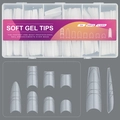 Schema dettagliato con varie forme di punte per unghie in gel morbido in 12 misure - Stile 04 (Modello 004)