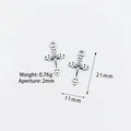 Set van 2 retro zilveren legering kruisbedeltjes voor DIY kettingen en armbanden - Antiek Zilver szj029z21