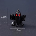 Miniature black resin ghost figurine with red eyes for Halloween decor, 2.6cm x 2.8cm - No.13 Spooky Sprite