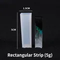 Rectangular resin pendant silicone mold with 5cm height and sand art resin sample - Flat Rectangular Column