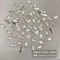 Flatback trapezoid zircon nail gems in 1x1.5x3mm size for shiny manicure designs - 1x1.5x3mm Trapezoid Flatback Zircon