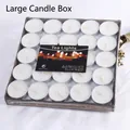 Pack of 25 white tea light candles in aluminum cases for home decor and aromatherapy - Tea Lights - 50 Pack (1.5-2 Hours)