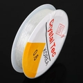 Transparent 0.6mm crystal elastic string for jewelry making on black background - 0.6mm Transparent White approx 12m/Roll