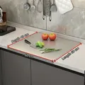 L-shaped stainless steel pastry board with side edge 60x40cm antibacterial worktop - 40x60cm